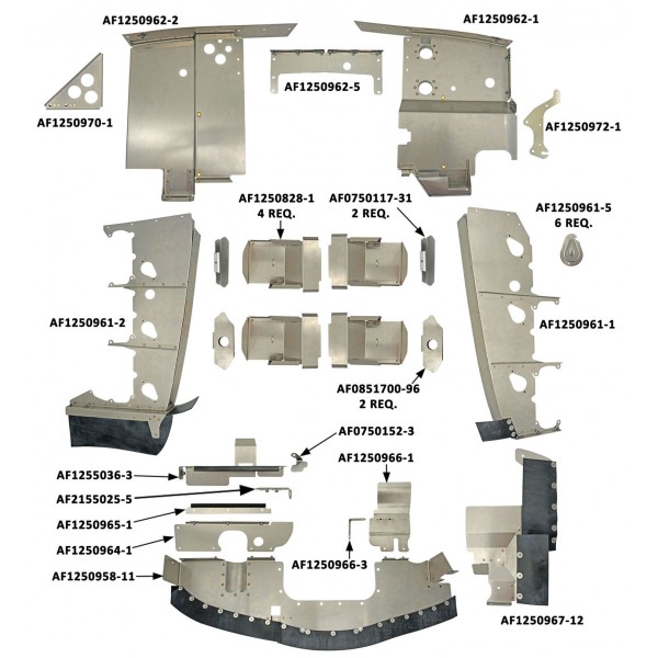 Cessna Turbo C-T210 (1979-80) Complete Engine Baffle Set